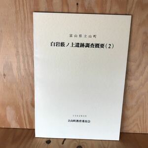 ☆さＡ‐181211レア〔富山県立山町　白岩薮ノ上遺跡調査概要（2）　1982年3月〕石器の遺存状況