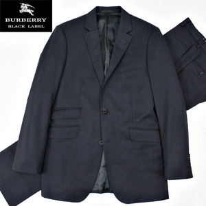 ◆美品◆迎春！2024円スタート◆日本製◆三陽商会 BURBERRY BLACK LABEL◆バーバリー ブラックレーベル ウール ギャバジンスーツ 濃紺 38R