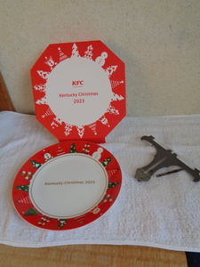 KFC ticket Tackey Christmas plate 2023/Kentucky decoration plate / design plate 2023 year / unused beautiful goods 