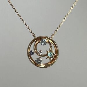  Star Jewelry K18 YGpalaiba tourmaline necklace 