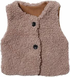  child clothes thick the best warm protection against cold baby vest pretty soft light weight front opening sleeveless soft ( color : khaki size :110cm) F11