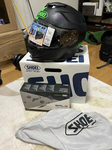 【中古美品送料】SHOEI GT AIR2 ブラック／グリーン XLサイズ SENA SRL2 インターコム付き！