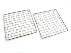 gao Bab (Gaobabu)Gaobabu stainless steel Mini net rectangle 12.5mm 2 pieces set ( made in Japan ) roaster gridiron . net wire‐netting net steel Mini .... sama 