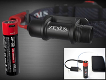 冨士灯器 ZEXUS LED LIGHT ZX-R380（充電タイプ） 高輝度 ヘッドランプ 防滴 防水 IPX4 可動式 ヘッド 充電式 USB 登山 キャンプ_画像4