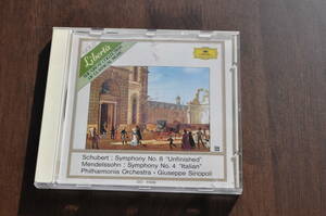 シューベルト：交響曲第8番「未完成」/メンデルスゾーン: 交響曲第4番「イタリア」@シノーポリ&フィルハーモニア/ゴールドCD/Gold CD