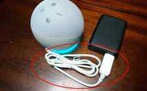 Echo Dot 3世代 4世代 5世代 電源USB化ケーブル 黒3本_画像2