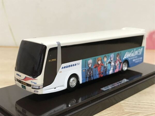 送料無料 アドウィング 1/80 小田急箱根高速バス ミニカー エヴァンゲリオン ラッピングバス運行記念 痛車 ADWING EVANGELION BUS HOゲージ