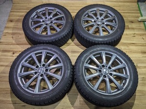 2017年 スタッドレス GOODYEAR ICE NAVI6 215/55R17 94Q DOS 17 7J+38 PCD114.3 5H クラウン カムリ プリウスα 等 D168