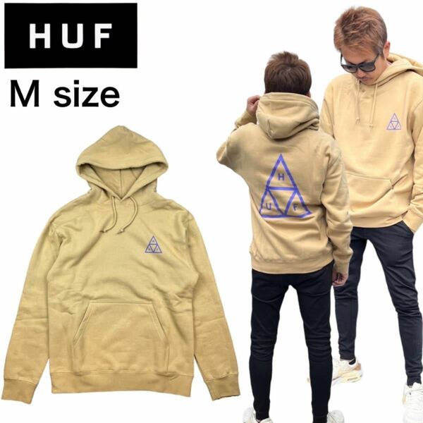 ハフ HUF パーカー スウェット 裏起毛 PF00572 三角ロゴ ロングスリーブ プルオーバー HUF TRIPLE TRIANGLE HOODIE オートミール Mサイズ