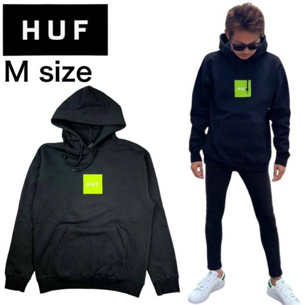 ハフ HUF パーカー スウェット 裏起毛 PF00573 ブラック　Mサイズ　スウェットパーカー プルオーバー 新品