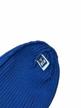 ニューエラ ニットキャップ NE908 ビーニー帽 刺繍ロゴ ワンサイズ ディープネイビー ユニセックス 防寒 NEWERA CLASSIC CUFF BEANIE 新品_画像4