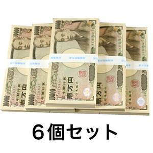 ダミー札束6束セット(※一万円札はつきません)