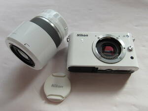★ ジャンク品 Nikon 1 J2 ホワイト 30-110mm F3.8-5.6 VR Ф40.5 ★