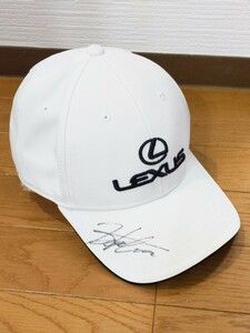 松山英樹 直筆サイン LEXUS キャップ SRIXON 帽子 レクサス スリクソン レプリカ ゴルフ キャップ