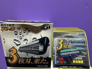 貝印カミソリ　貝印3枚刃　K-3 替刃10コ入り　12パック入り1箱+5パックセット