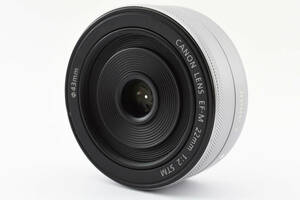 ★実用良品★ Canon キヤノン EF-M 22mm F2 STM 単焦点レンズ パンケーキレンズ #1026
