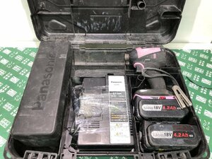 中古品 電動工具 Panasonic パナソニック 充電式インパクトドライバー EZ75A7PN2G-P バッテリー付 14.4V 18V併用 IT9LRAK33HSI