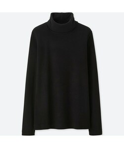 【新品】UNIQLO（ユニクロ）ヒートテックフリース タートルネックT（長袖）／WOMAN／Sサイズ／ブラック