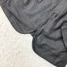 ほぼ未使用/XL/最高級カシミア●Ermenegildo Zegna テーラードジャケット ブレザー グレー メンズ エルボーパッチ シルク カシミヤ ゼニア_画像4