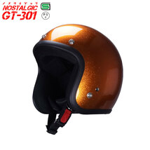GT301 ヘルメット ノスタルジック GT-301 ラメ入りオレンジ 送料無料！！ レトロ ジェットヘル_画像1