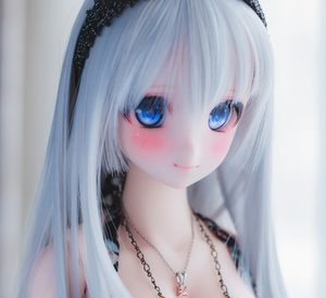 DDH-06 カスタムヘッド（FW肌）＋ボディ＆ウィッグ2種＆アイ3種＆ドレス一式＆ジュエリー＆アクセ4種 Ronshuka＆Borderlineコラボレート