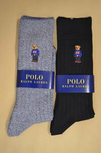  новый товар не использовался с биркой мужчина мужской POLO RALPH LAUREN Polo Ralph Lauren Bear рисунок носки 2 пар комплект бесплатная доставка 