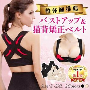 15肌M/ 猫背矯正ベルト 女性 下着 姿勢矯正 バストアップブラ グッズ 巻き肩 背筋矯正ベルト 背中サポーター 猫背を治す方法 肩こり解消