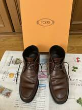 TOD'S （トッズ） レザー チャッカブーツ ブラウン　6 1/2(日本サイズ25.5cm程度) _画像1