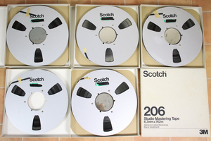 Scotch スコッチ 206 Studio Mastering Tape 6.3mm 762m 3M オープンリール 箱付き 5点まとめ 007JSEP45