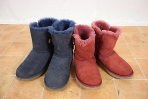 UGG アグ ファーブーツ 計2点セット ファッション 23.5cm 24cm ピンク ブルー 006JSLH07