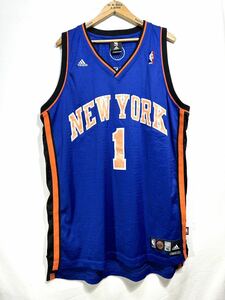■ adidas NBA New York Knicks #1 DUHON バスケ ユニフォーム タンクトップ XL 古着 アディダス ニューヨーク ニックス デューホン ■