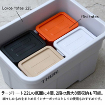 収納BOX THOR MINI TOTE DC ミニトート オリーブ フタ付き スクエア 収納 コンテナ 小物入れ_画像3