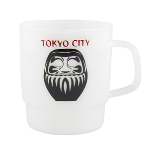 マグカップ MILK CUP ミルクカップ TOKYO 東京 高さ9×幅10×奥行7.8cm 耐熱ガラス ミルキーグラス 食器