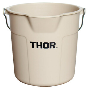 THOR ラウンドバケツ 10L ”コヨーテ” 高さ 26.5cm×幅28.6×奥行28.4cm