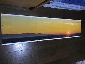 ［背景パネル素材0.5mm厚ボール紙貼り ］日本海の夕日　横幅1253mm7枚