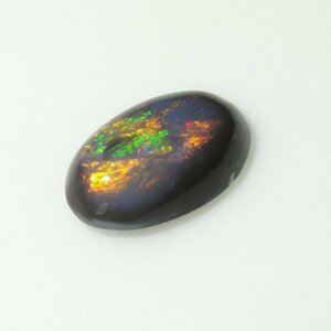 【特価品】天然ブラックオパール 七色遊色 ルース 約0.51ct ライトニングリッジ産 品番:2312045