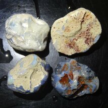 【巨大原石】天然ブラックオパール 4個セット おまとめ 約200ct前後【ライトニングリッジ産】品番:23120811_画像3