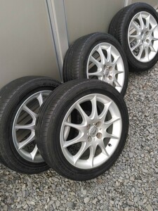 　カローラフィールダーNZE141G純正アルミホイール　オプション？　中古　195/55r16タイヤ付き