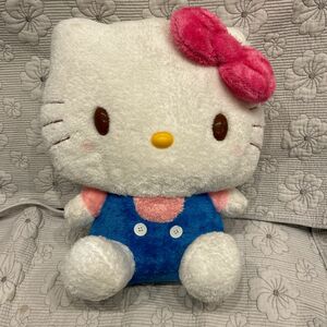 Hello Kitty ギガジャンボ　ブルー×ピンクふんわりカラーぬいぐるみ ハローキティ