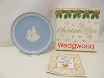 Wedgwood／ウェッジウッド 1991 Christmas Plate クリスマスプレート ジャスパー 飾り皿 洋食器 インテリア _画像1