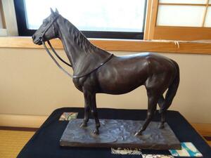 伊藤国男「静馬」鋳銅　ブロンズ像　馬像　彫刻　置物　オブジェ　在銘　作家物