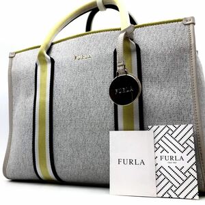 1円 【極美品・定価10万】 現行品 FURLA フルラ トートバッグ ショルダーバッグ ビジネスバッグ キャンバス レディース