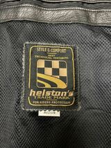 ◆ HELSTON’S ◆ ヘルストン フランス製 本革 CAFERACER カフェレーサー ユニオンジャック 刺繍 レザー シングルライダースジャケット M_画像9