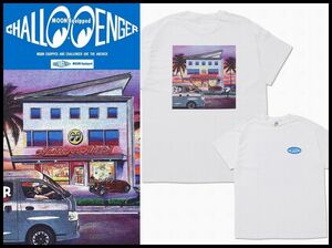 送無 新品未開封 限定 コラボ CHALLENGER チャレンジャー × MOON EYES ムーンアイズ 23AW Picture T-shirt 半袖 ピクチャー Tシャツ 白 L