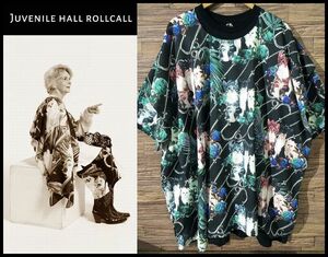 送無 新品 JUVENILE HALL ROLLCALL ジュベナイルホールロールコール 23SS スカーフ ロング丈 トップス 猫 ビッグ Tシャツ ユニセックス F