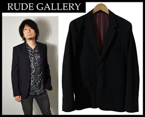 ■ 使用感の少ない美品 RUDE GALLERY ルードギャラリー 18AW PLAYERS JACKET 美シルエット プレイヤーズ 2B テーラード ジャケット 黒 L