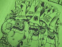 ◆ 美品 BOOTLEGGERS ブートレガーズ CRASH HELMETS モンスター プリント スタンリーマウス Ed Roth エド・ロス 半袖 Tシャツ HOT ROD 緑 L_画像5