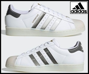 送料無料 新品 adidas アディダス 21AW H00233 SUPERSTAR スーパースター 天然ゴムソール スニーカー シューズ リサイクル 白 黒 26.5cm ③