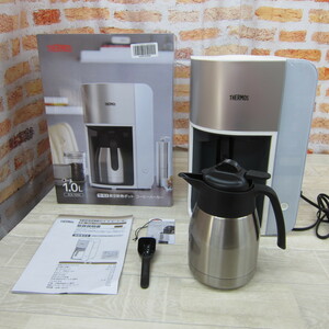 12025PA23【ほぼ未使用】サーモス(THERMOS) 真空断熱ポット コーヒーメーカー 1L ホワイト ECK-1000 WH