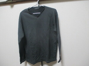 ※L■ATTU UOMO★長袖Ｔシャツ★淡黒系★used★送料無料